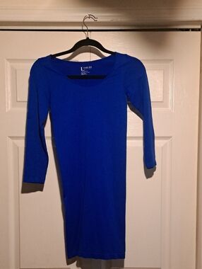 Royal Blue Scoop Neck Bodycon Dress